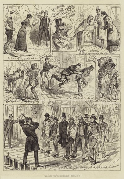 Preparing for the Pantomime by Melton Prior